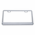 Chrome License Plate Frame With 14 LED 12" Light Bar - Amber LED/Chrome Lens