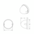 17 LED Watermelon Clear Reflector Flush Mount Kit With Low Profile Bezel