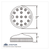 15 LED 3" Reflector Series 4 Light Only For Double Face Light Housing - Amber LED/Clear Lens (Bulk)