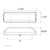 4 LED Reflector Rectangular Light (Clearance/Marker) - Red LED/Clear Lens