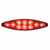 10 LED "Cat's Eye" Light With Bezel (Stop, Turn & Tail) - Red LED/Red Lens