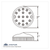 15 LED 3" Single Function Reflector Single Face Light Only