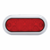 10 LED 6" Oval Flange Mount Light With Bezel (Stop, Turn & Tail) - Red LED/Red Lens