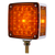 52 LED Single Stud Double Face Turn Signal Light - Amber & Red LED