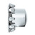 Dome Rear Axle Cover With 1-1/2" Push-On Standard Nut Covers - Chrome