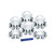 Pointed Axle Cover Combo Kit With 33mm Standard Thread-On Nut Covers & Nut Cover Tool - Chrome
