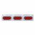 Stainless Top Mud Flap Plate With Three 10 LED Lights & Visor - Red LED/Red Lens (Each)