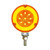 54 LED Single Stud Double Face GloLight (Turn Signal) - Amber & Red LED/Amber & Red Lens