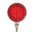 54 LED Single Stud Double Face GloLight (Turn Signal) - Amber & Red LED/Clear Lens