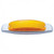 12 LED Rectangular Light (Clearance/Marker) With Chrome Bezel - Amber LED/Amber Lens