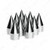 1-1/2" x 4-1/8" Chrome Plastic Spike Nut Covers - Push-On (10-Pack)