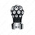 Thread-On Matte Black Phoenix Style Ball Gearshift Knob With LED 13/15/18 Speed Adapter-Amber LED