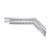 30" Chrome 45-Degree Angled Heavy Duty Mud Flap Hangers - 2.5" Bolt Pattern (Pair)