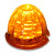 3.5" Watermelon LED Light Amber Dual Function Truck Marker