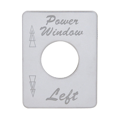 Stainless Steel Switch Name Plate For Peterbilt - Power Window (Left ...