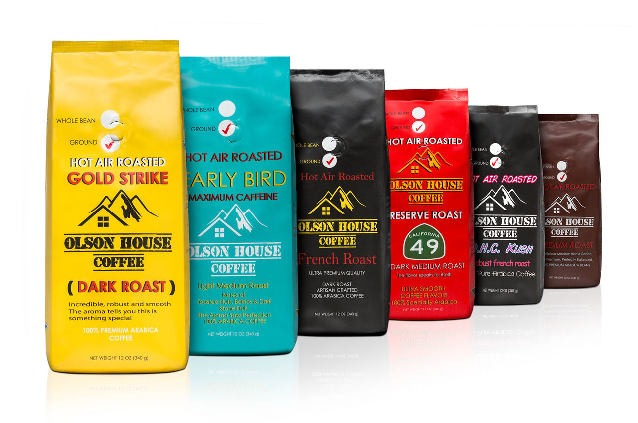 FREE SHIP 4 pack of specialty coffee types. 12OZ BAG