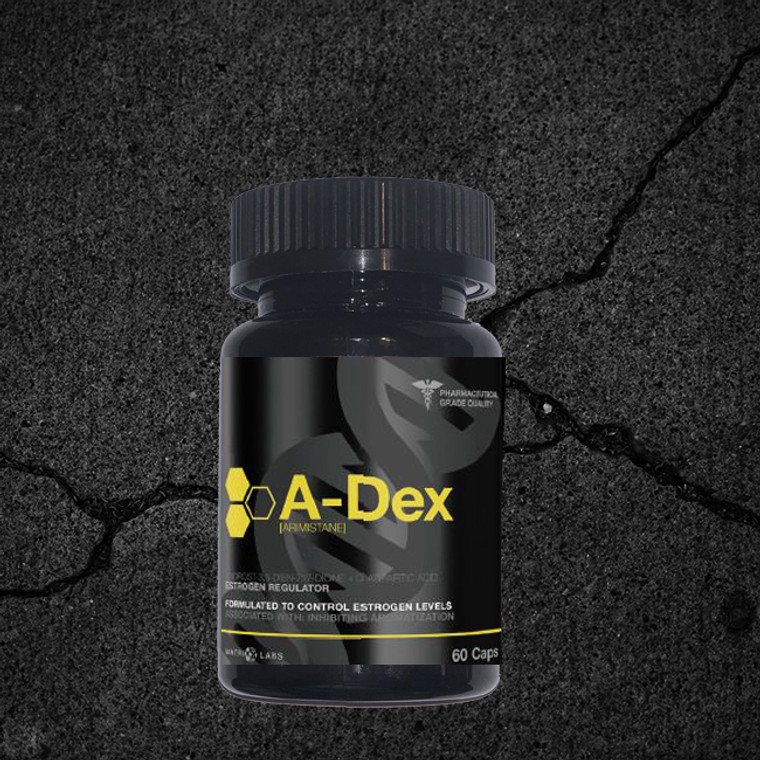 This is the purest, strongest, most potent, largest quantity Arimistane Available.
A-DEX by Matrix Labs is rated as the top estrogen blocker.