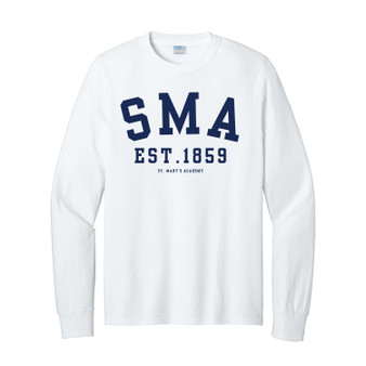 St. Mary's Academy 1859 Long Sleeve Tee Whtie