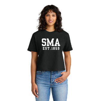 SMA Women’s Heavyweight Boxy Tee - Black