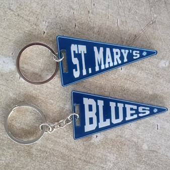 Blues pride key chain