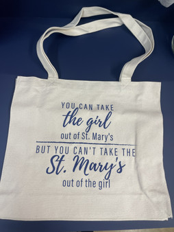 You can take the girl out of St. Mary's... Cotton Canvas Shopper Tote Print