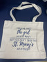 You can take the girl out of St. Mary's... Cotton Canvas Shopper Tote Print