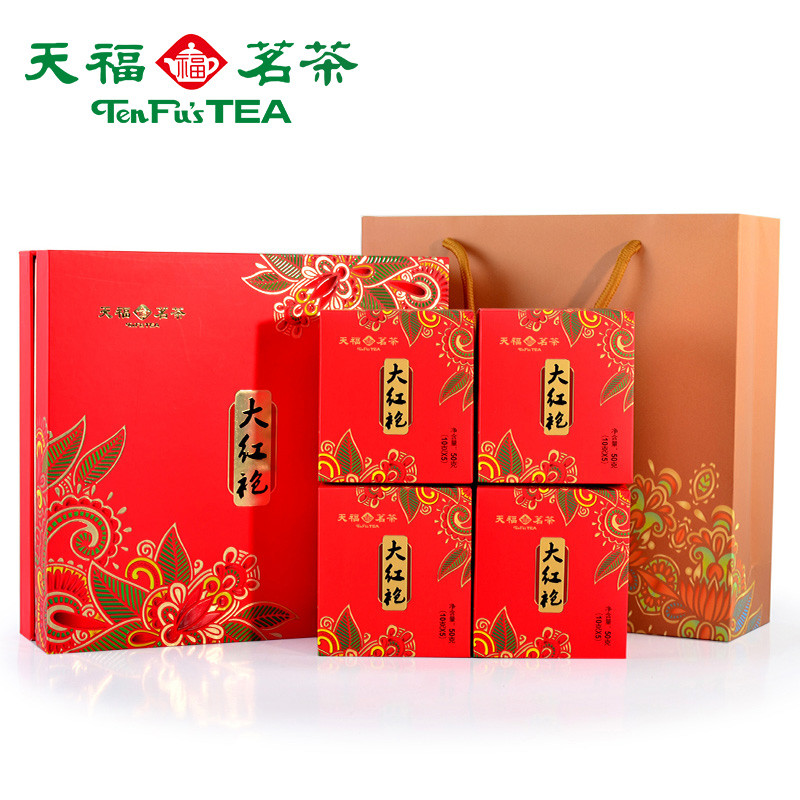 TenFu's TEA Brand Yanyun Gift Box Fujian Wuyi Da Hong Pao Big Red