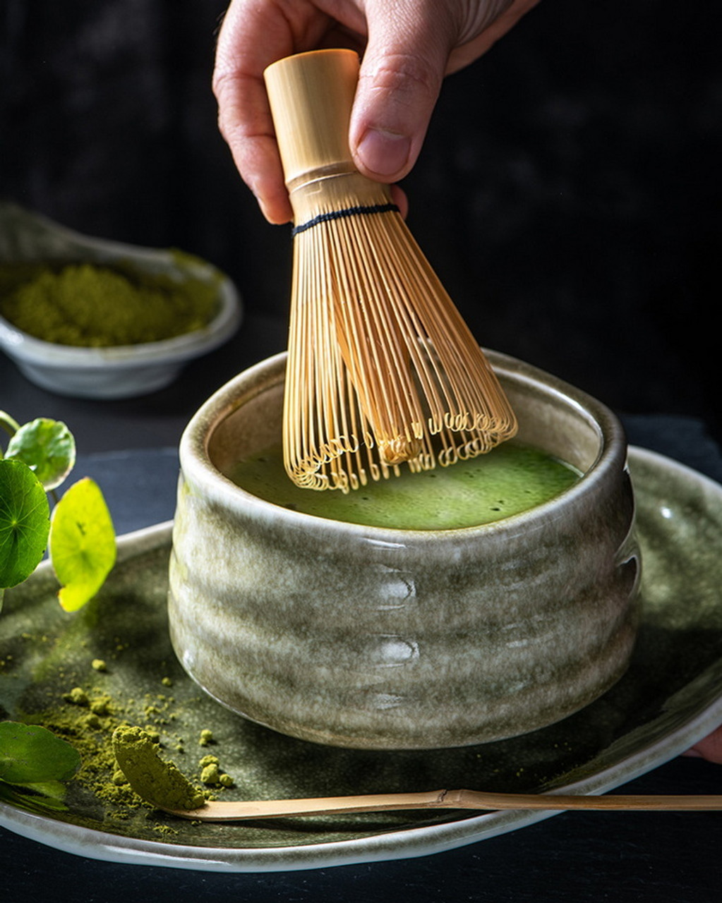 Ebros Japanese Traditional Tea Ceremony Matcha Green Bowl Whisk & Scoop Set