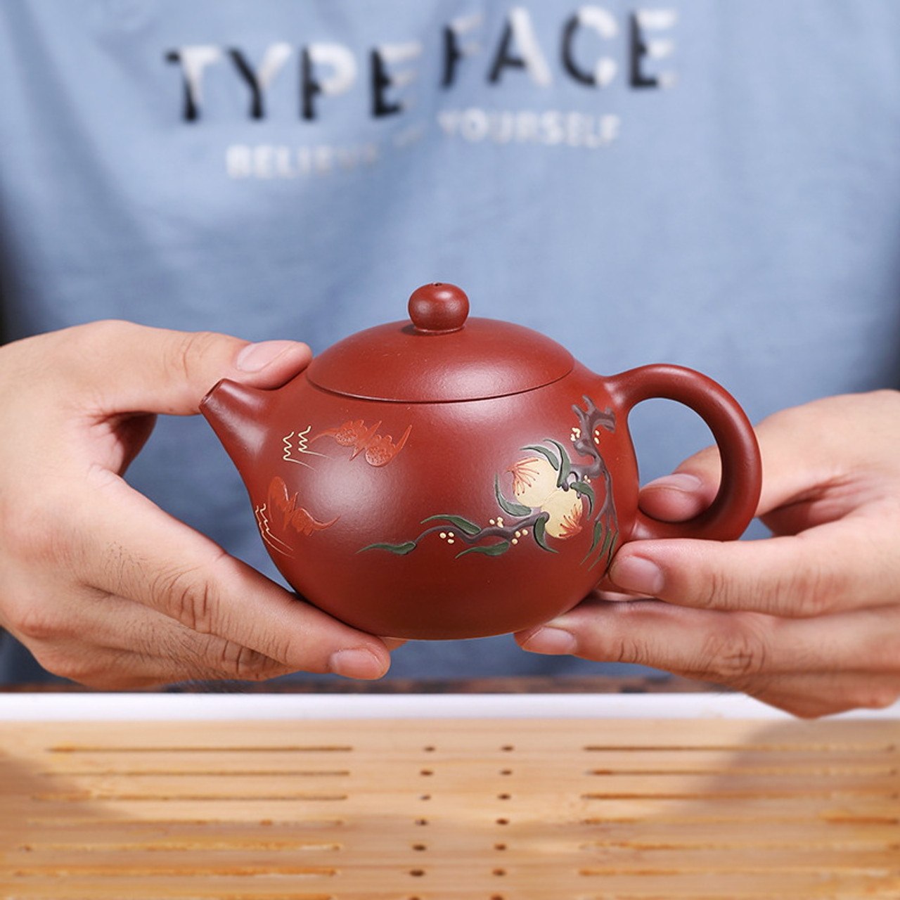 Handmade Yixing Zisha Clay Teapot Xian Tao Xi Shi 260ml