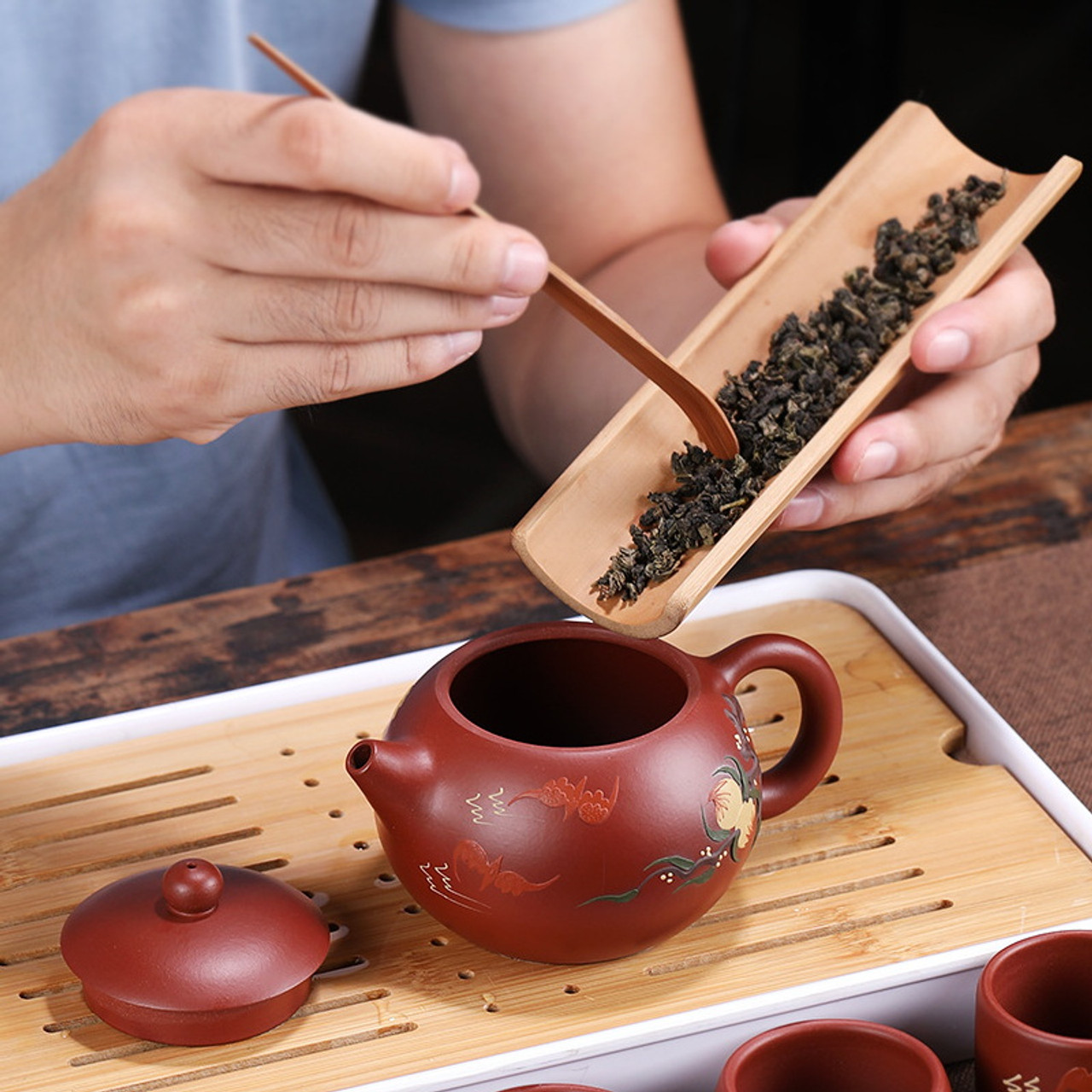 Handmade Yixing Zisha Clay Teapot Xian Tao Xi Shi 260ml