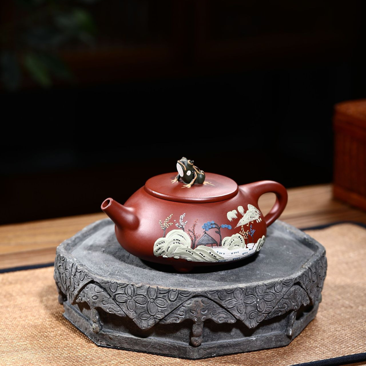 Handmade Yixing Zisha Clay Teapot Jin Xiu He Shan 260ml