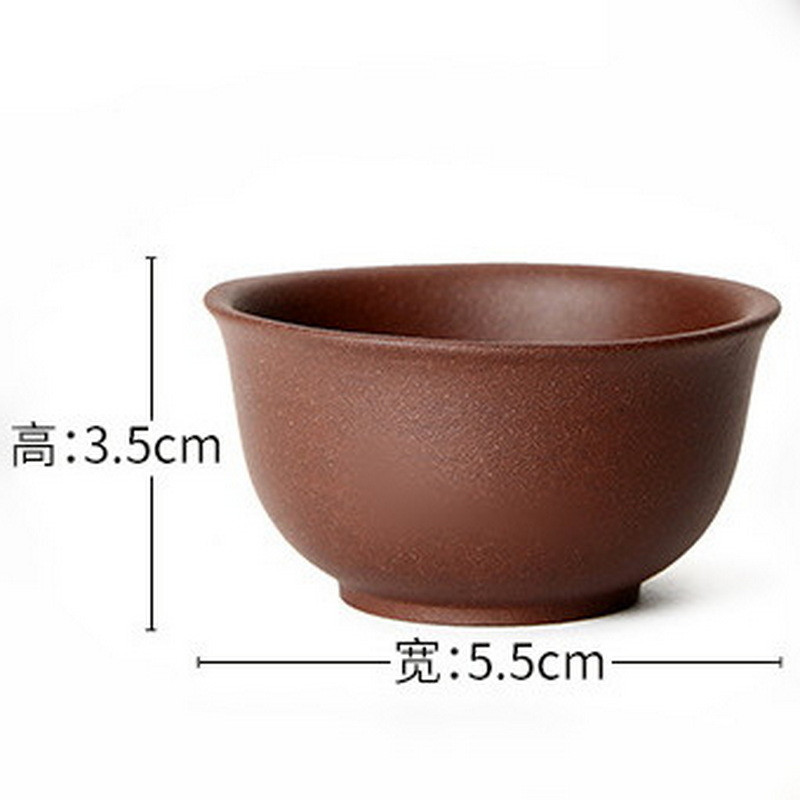 Handmade Yixing Zisha Clay Teacup Chang Kou 25ml*4 - Dragon Tea House