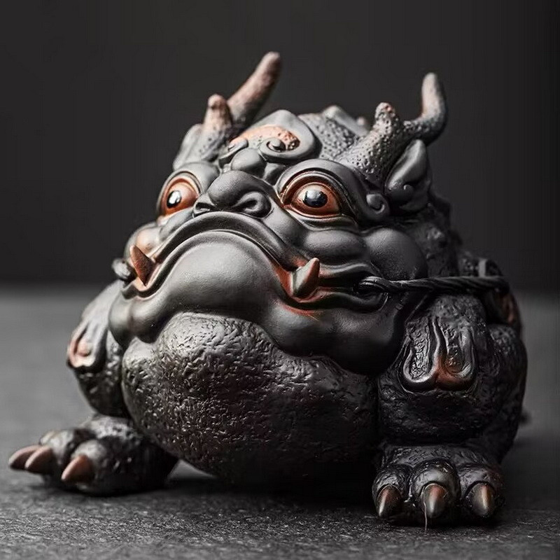 Ba Wang Long Chan Jian Shui Purple Pottery Tea Pet - Dragon Tea House