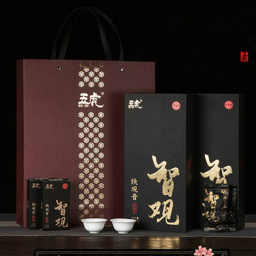 Wu Hu Brand Zhi Guan Gift Box Tie Guan Yin Chinese Oolong Tea 500g