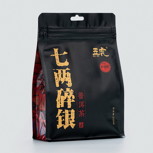 Wu Hu Brand Qi Liang Sui Yin Zi Ancient Tree Pu-erh Tea Tuo 2019 350g Ripe