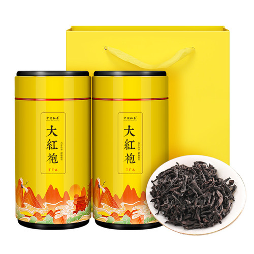 ZHONG MIN HONG TAI Brand Guofeng Premium Grade Tan Bei Da Hong Pao Fujian Wuyi Big Red Robe Oolong Tea 125g*2