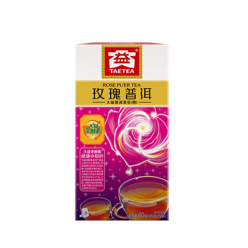 TAETEA Brand Rose Pu-erh Tea Tea Bag 2022 40g Ripe