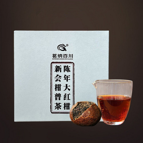 MINGNABAICHUAN Brand Da Hong Gan Chenpi Orange Pu'er Yunnan Pu-erh Tea Stuffed Tangerine Ripe 2023 500g