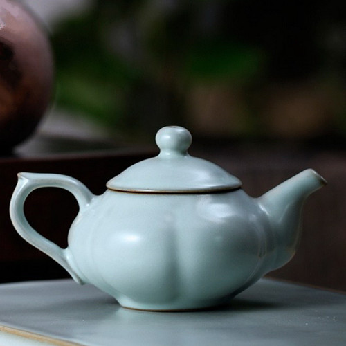 Pumpkin Teapot Ceramic Chinese Kung Fu Tea Teapot 270ml