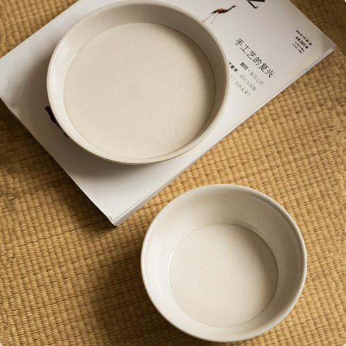 Warm Gray Glaze Water Storage Ceramic Tea Tray