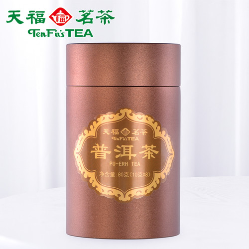 TenFu's TEA Brand Si Fang Cha Aging Pu-erh Tea Loose 2020 80g Ripe