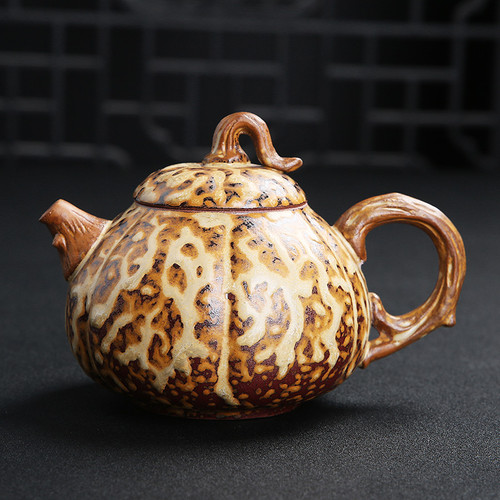 Yao Bian Pumpkin Ceramic Chinese Kung Fu Tea Teapot 300ml