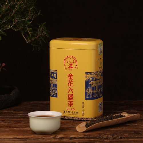 Three Cranes 2020 Golden Flowers Liu Bao Dark Tea 200g