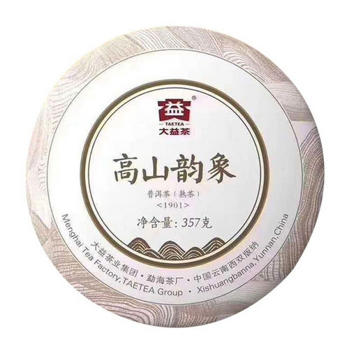 TAETEA Brand Gao Shan Yun Xiang Pu-erh Tea 2019 357g Ripe