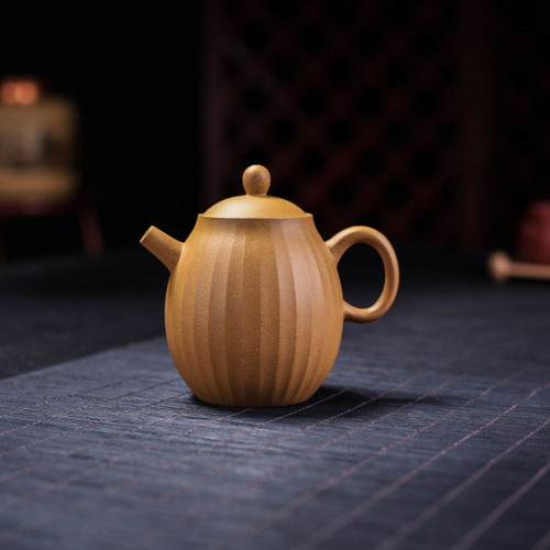 Handmade Yixing Zisha Clay Teapot Gao Ling Gua 210ml