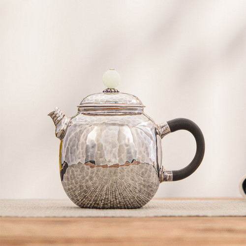 Handmade Pure Silver Teapot Ji Zhi 150ml