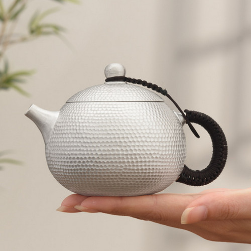 Handmade Pure Silver Teapot Xi Shi Chui Wen 250ml