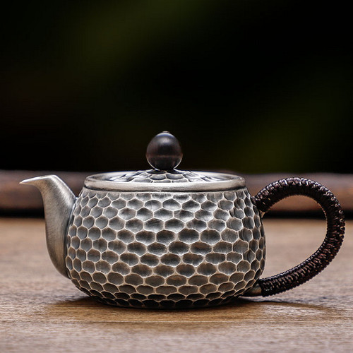 Handmade Pure Silver Teapot Fu Yan Fu Xin 175ml