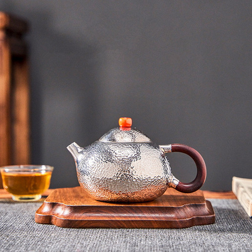 Handmade Pure Silver Teapot Wen Dan 220ml
