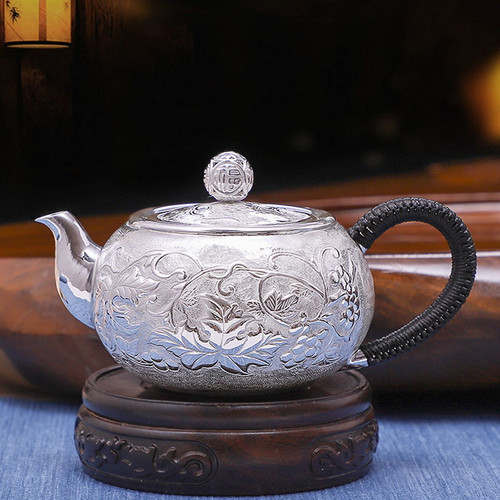 Handmade Pure Silver Teapot Shuo Guo Lei Lei 230ml
